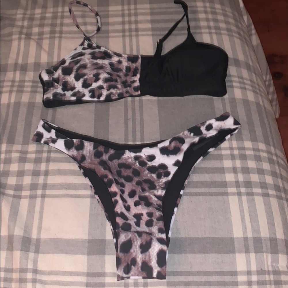 Cheetah and Black Bikini